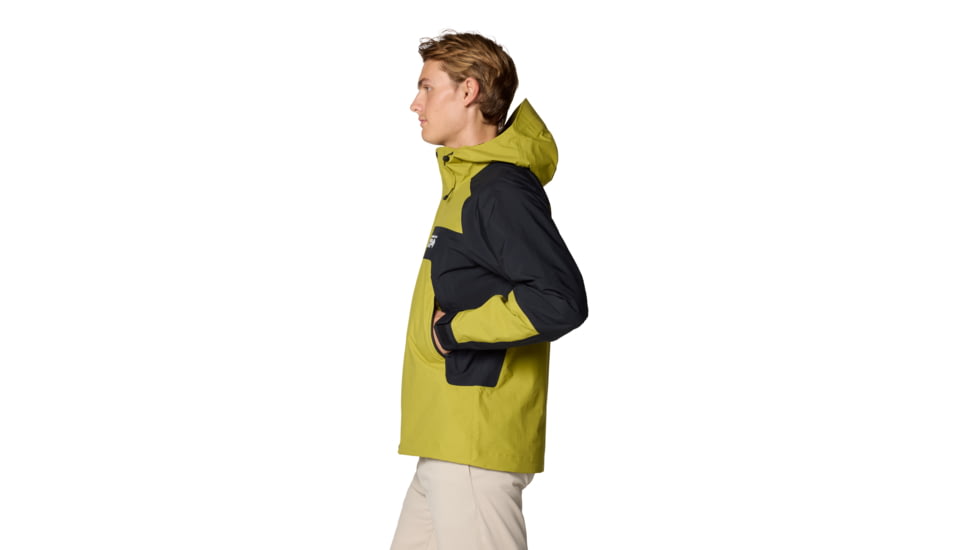 Mountain Hardwear Dry Times Hooded Jacket - Mens, Moon Moss/Black, L, 190423024858
