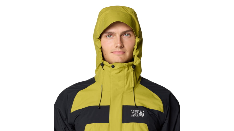 Mountain Hardwear Dry Times Hooded Jacket - Mens, Moon Moss/Black, L, 190423024858