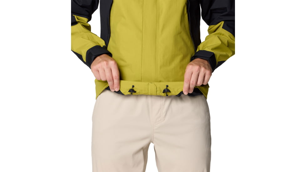 Mountain Hardwear Dry Times Hooded Jacket - Mens, Moon Moss/Black, L, 190423024858