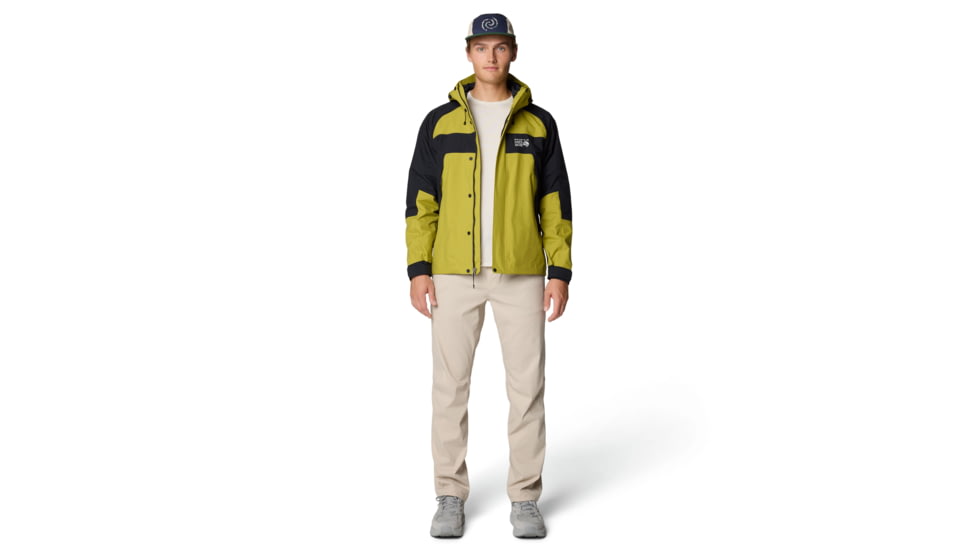 Mountain Hardwear Dry Times Hooded Jacket - Mens, Moon Moss/Black, L, 190423024858