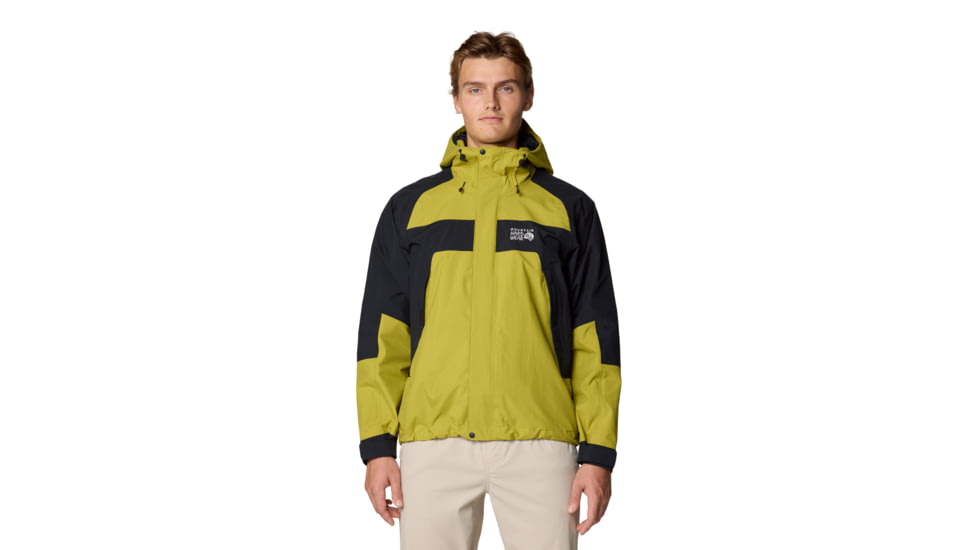 Mountain Hardwear Dry Times Hooded Jacket - Men's, Moon Moss/Black, XL, 190423024889