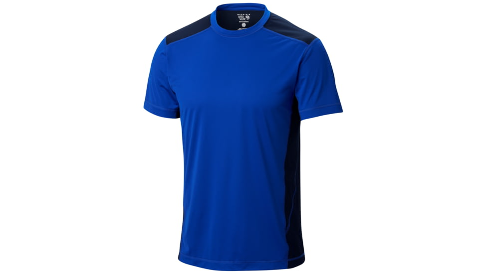 Mountain Hardwear DryHiker Justo Short Sleeve T - Mens-Azul-Large