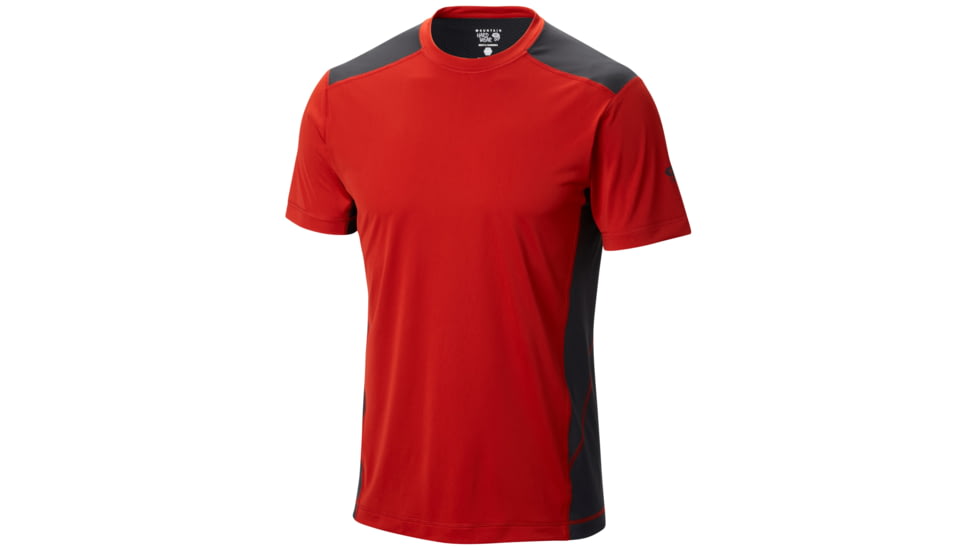 Mountain Hardwear DryHiker Justo Short Sleeve T - Mens-Flame-Small