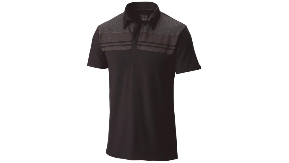 Mountain Hardwear DrySpun Stripe Short Sleeve Polo - Men's-Shark-Medium