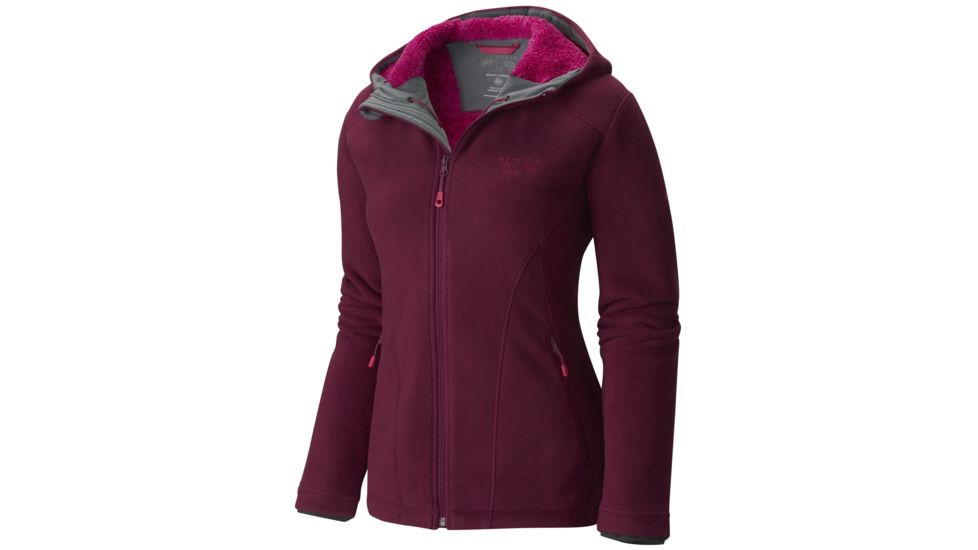 Mountain Hardwear Dual Fleece Hooded Jacket - Women's-Dark Raspberry-X-Small