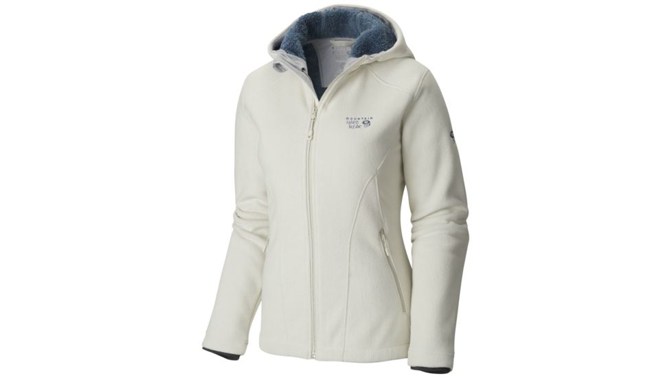 Mountain Hardwear Dual Fleece Hooded Jacket - Womens-Stone-Small