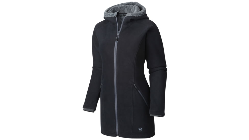 Mountain Hardwear Dual Fleece Hooded Parka - Womens-Black/Graphite-Small