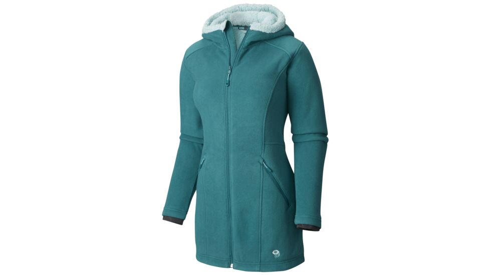 Mountain Hardwear Dual Fleece Hooded Parka - Women's, Teal Green, Extra Small, 1617381371-XS