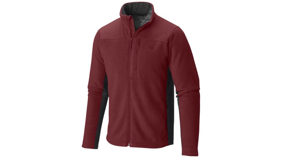 Mountain Hardwear Dual Fleece Jacket - Mens-Smolder Red/Shark-Medium