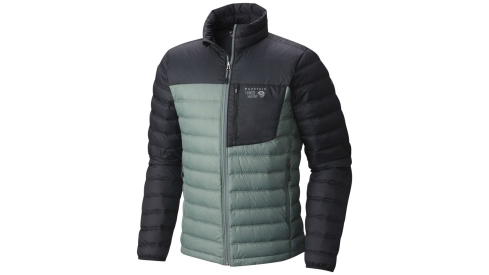 Mountain Hardwear Dynotherm Down Jacket - Men's-Thunderhead Grey/Black-X-Large
