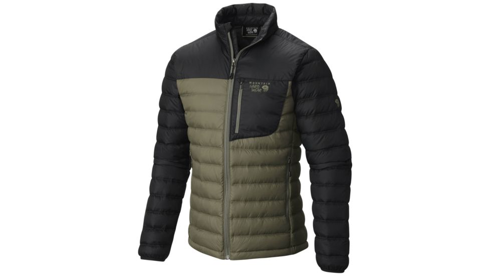 Mountain Hardwear Dynotherm Down Jacket - Mens-Stone Green/Black-Medium