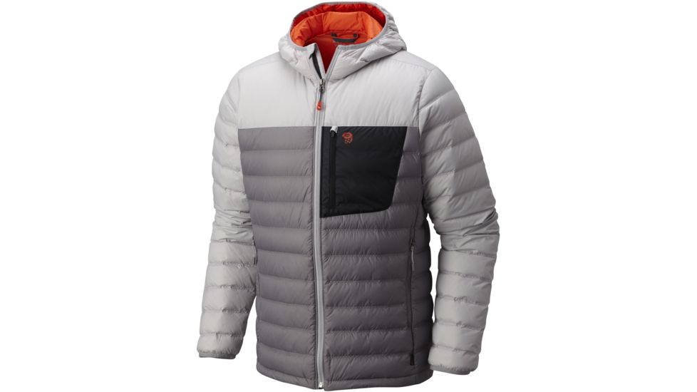 Mountain Hardwear Dynotherm Hooded Down Jacket - Men's-Manta Grey-X-Large