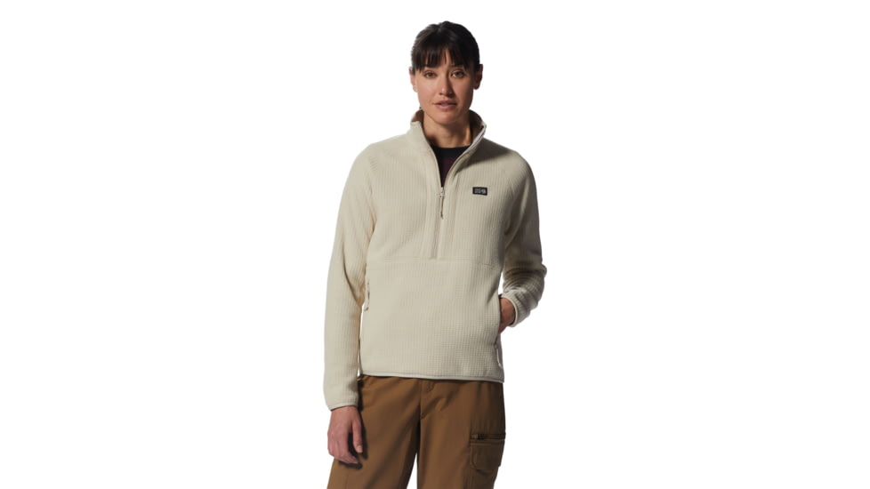 Mountain Hardwear Explore Fleece Half Zip - Womens, Wild Oyster, Large, 2002641284-Wild Oyster-L