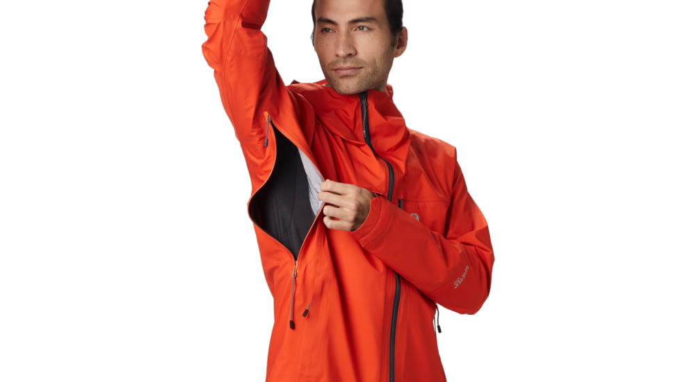 Mountain Hardwear Exposure 2 Gore-Tex 3L Active Jacket - Men's, Large, State Orange, 1846211842-L