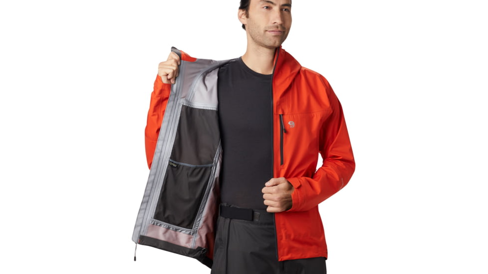 Mountain Hardwear Exposure 2 Gore-Tex 3L Active Jacket - Men's, Large, State Orange, 1846211842-L