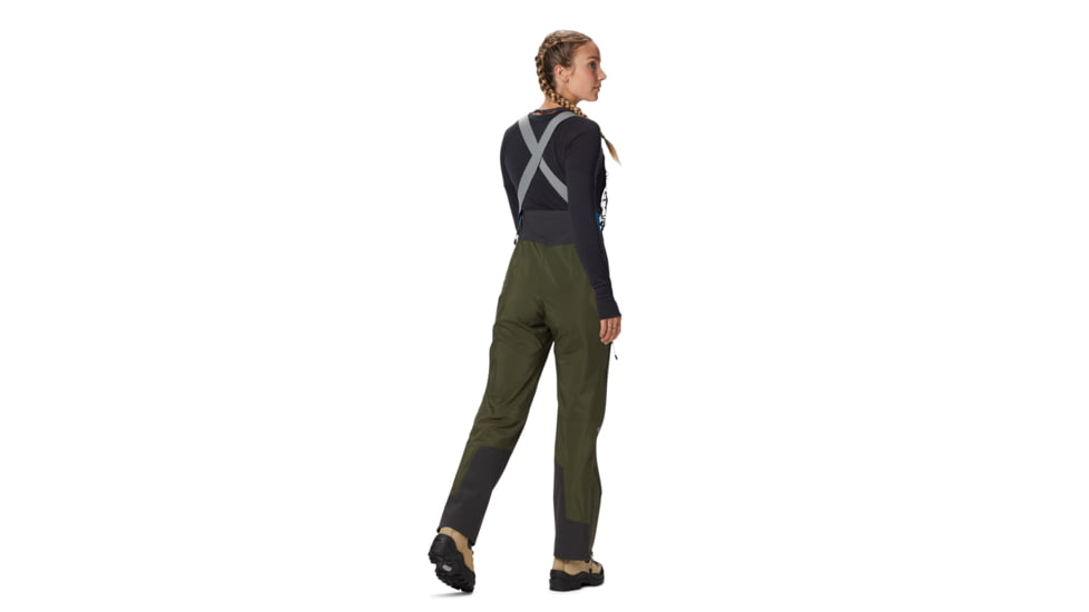 Mountain Hardwear Exposure 2 Gore-Tex Pro Bib - Women's, Extra Small, Long Inseam, Dark Army, 1828411304-XS-L