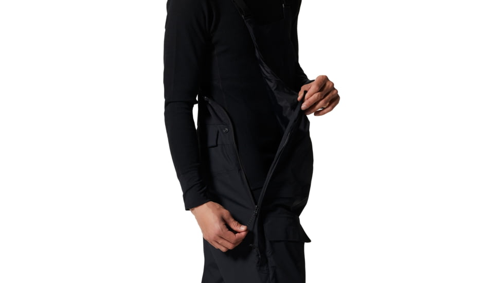 Mountain Hardwear Firefall Bib - Mens, Black, 2XL, Short, 1942871010-Black-XXL-S