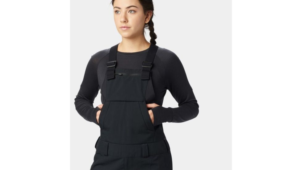 Mountain Hardwear FireFall Bib - Women's, Black, Medium, Regular Inseam, 1795441010-M-R