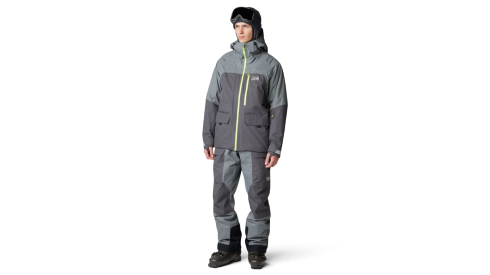 Mountain Hardwear FireFall Bib - Mens, Volcanic/Foil, Large/Long, 2077201007-L-L