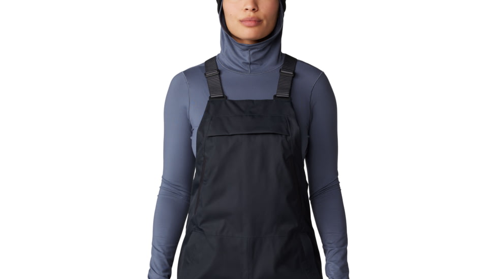 Mountain Hardwear FireFall Bib - Womens, Black, Regular Inseam, Large, 2077291-010-LxR