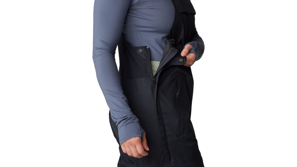 Mountain Hardwear FireFall Bib - Womens, Black, Regular Inseam, Large, 2077291-010-LxR