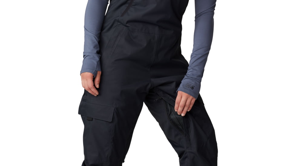 Mountain Hardwear FireFall Bib - Womens, Black, Regular Inseam, Large, 2077291-010-LxR