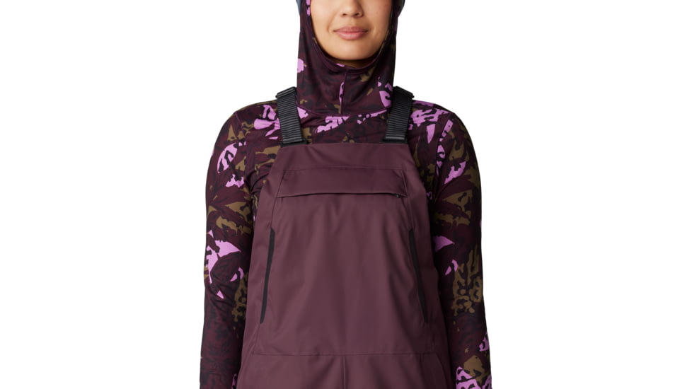 Mountain Hardwear FireFall Bib - Womens, Blackberry, Regular Inseam, Large, 2077291-513-LxR