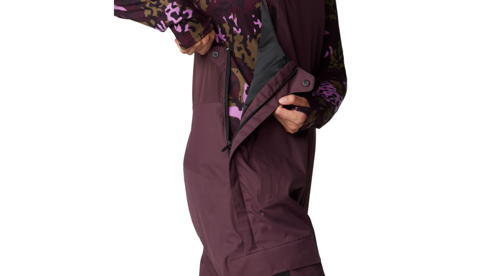 Mountain Hardwear FireFall Bib - Womens, Blackberry, Regular Inseam, Large, 2077291-513-LxR