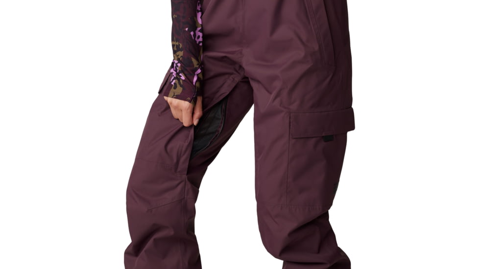 Mountain Hardwear FireFall Bib - Womens, Blackberry, Regular Inseam, Large, 2077291-513-LxR