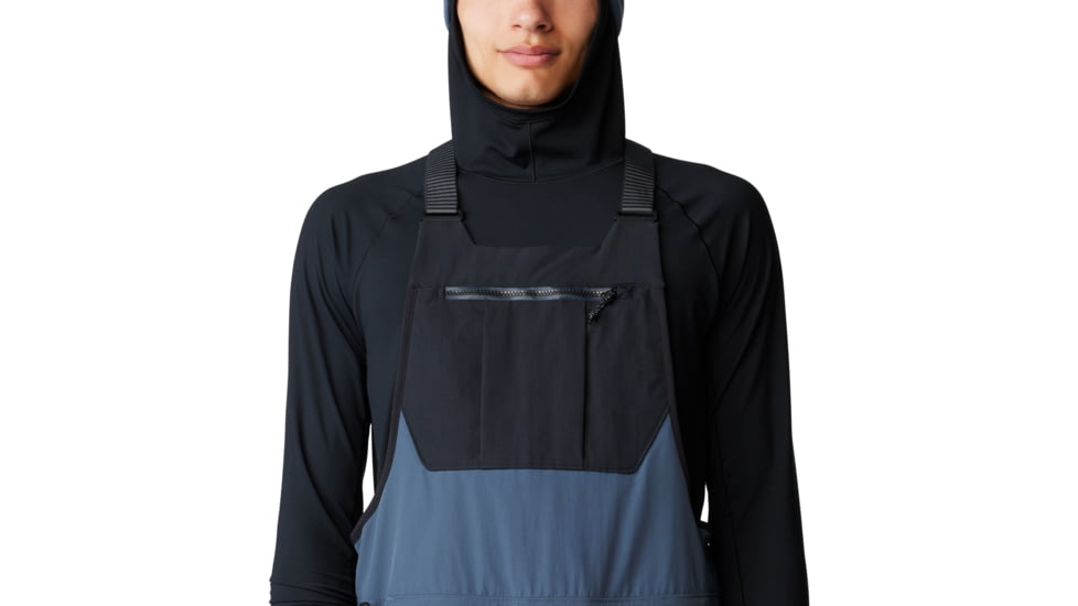 Mountain Hardwear First Tracks Bib - Mens, Montauk Blue/Black, Large/Long, 2091991430-L-L