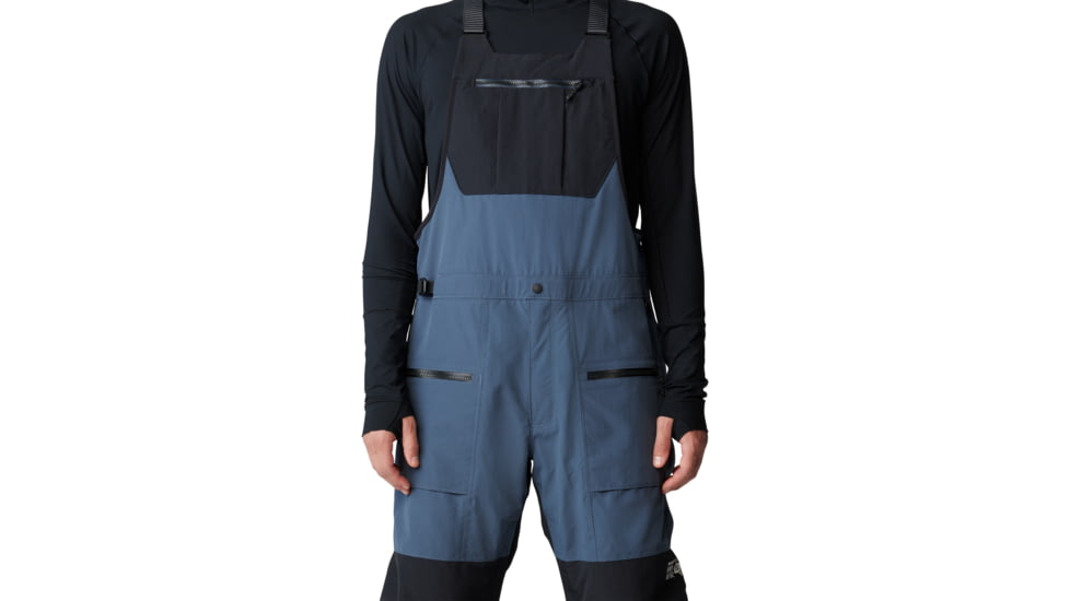 Mountain Hardwear First Tracks Bib - Mens, Montauk Blue/Black, Large/Long, 2091991430-L-L