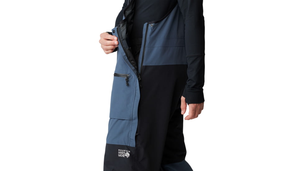 Mountain Hardwear First Tracks Bib - Mens, Montauk Blue/Black, Large/Long, 2091991430-L-L