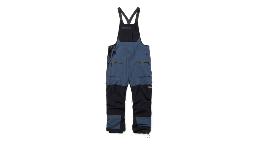 Mountain Hardwear First Tracks Bib - Mens, Montauk Blue/Black, Large/Long, 2091991430-L-L