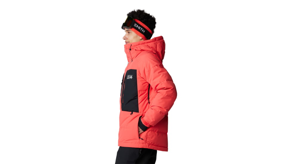 Mountain Hardwear First Tracks Down Jacket - Mens, Solar Pink/Black, Large, 2092001650-L