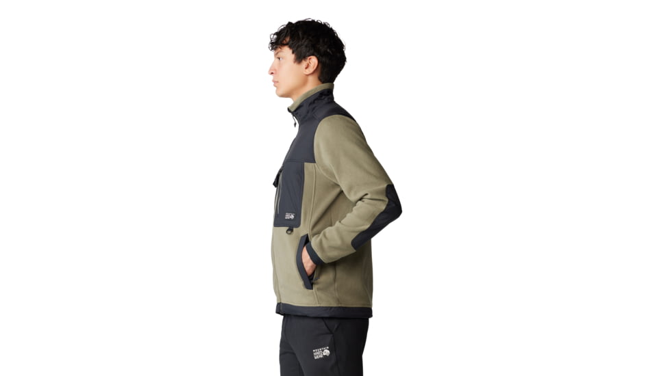 Mountain Hardwear First Tracks Fleece Full Zip Jacket - Mens, Stone Green/Black, Large, 2077631397-L