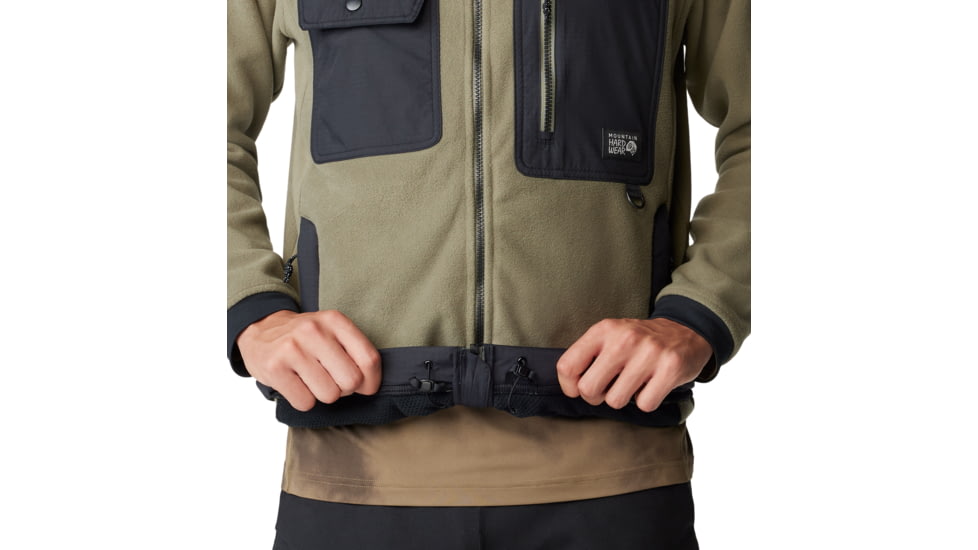 Mountain Hardwear First Tracks Fleece Full Zip Jacket - Mens, Stone Green/Black, Large, 2077631397-L