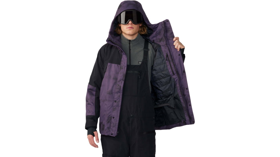 Mountain Hardwear First Tracks Insulated Jacket - Mens, Blurple Ice Dye Print, Small, 2043351598BIDP-S