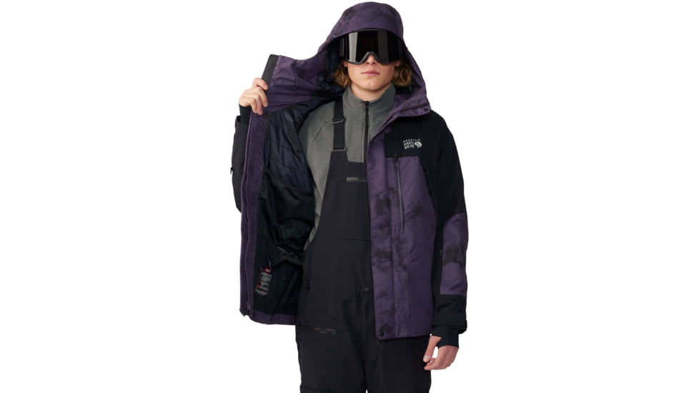 Mountain Hardwear First Tracks Insulated Jacket - Mens, Blurple Ice Dye Print, Small, 2043351598BIDP-S
