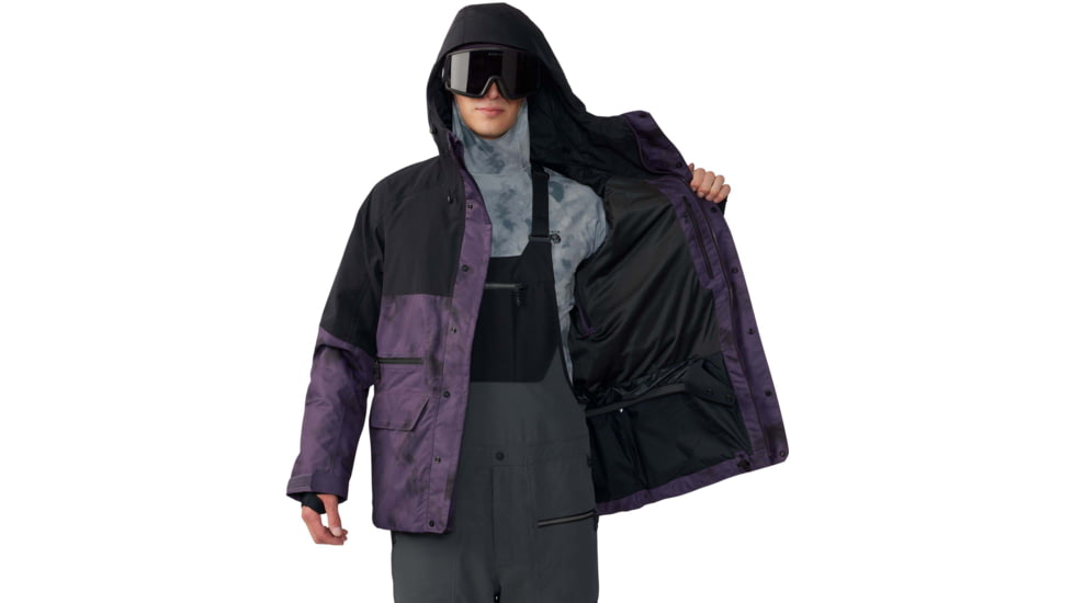 Mountain Hardwear First Tracks Jacket - Mens, Blurple Ice Dye Print, Large, 2043331598BIDP-L