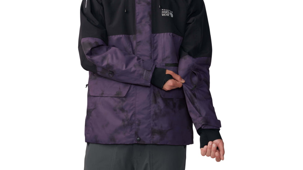 Mountain Hardwear First Tracks Jacket - Mens, Blurple Ice Dye Print, Large, 2043331598BIDP-L