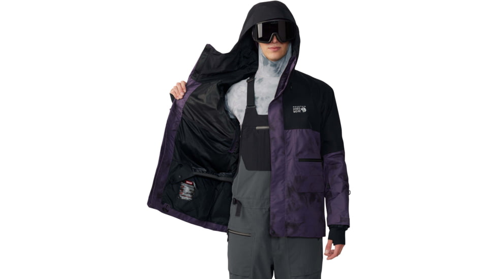 Mountain Hardwear First Tracks Jacket - Mens, Blurple Ice Dye Print, Large, 2043331598BIDP-L