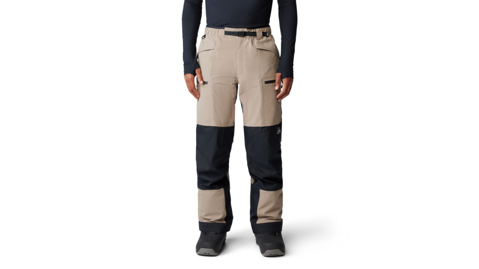 Mountain Hardwear First Tracks Pant - Men's, Dunes/Black, Large/Long, 2077571262-L-L