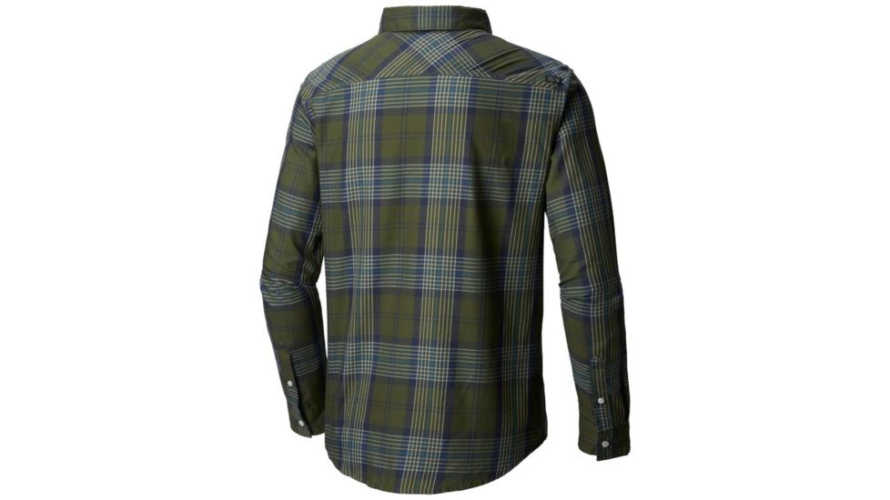 Mountain Hardwear Franklin Long Sleeve Shirt Everyday Flannel - Mens, Surplus Green, Extra Large, 1617431347-XL
