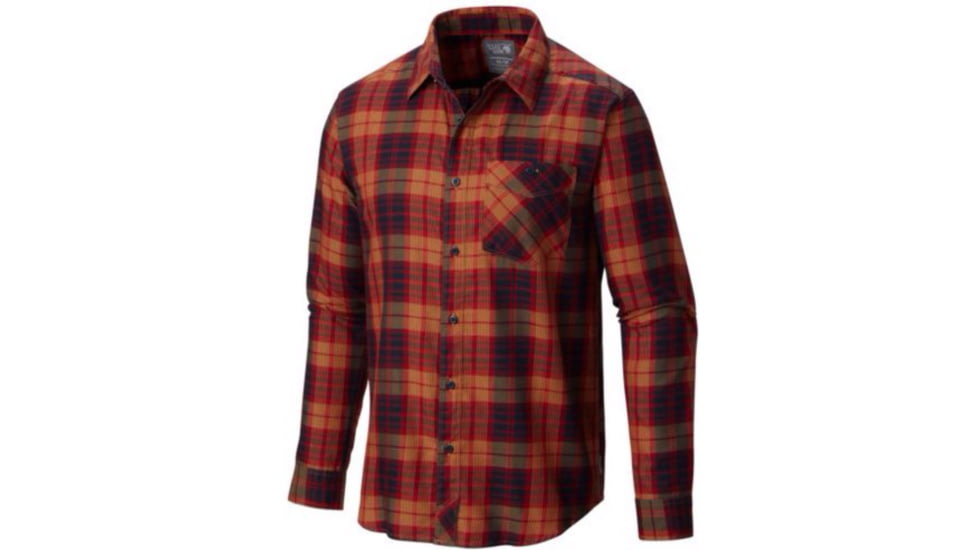 Franklin Long Sleeve Shirt - Mens-Smolder Red-Small