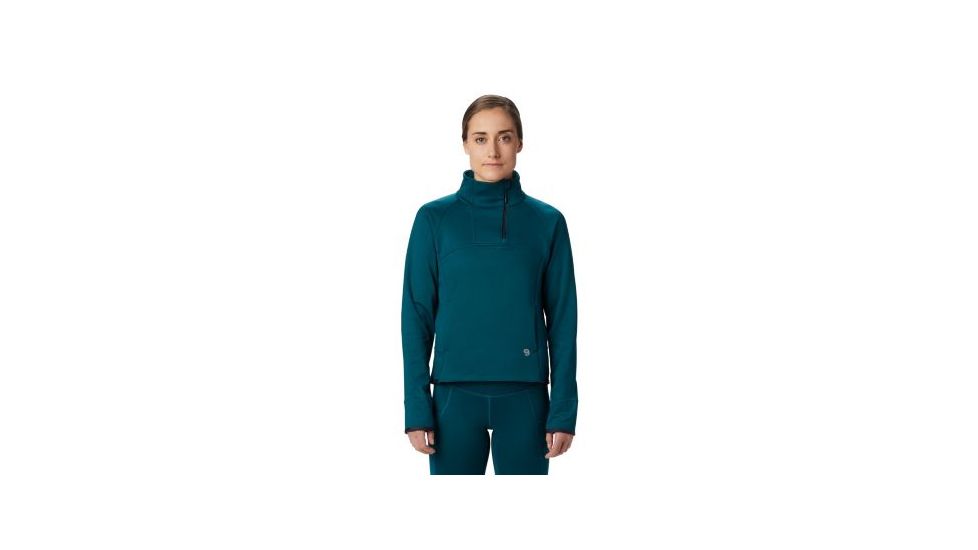 Mountain Hardwear Frostzone 1/4 Zip - Womens, Dive, Medium, 1851751468-M