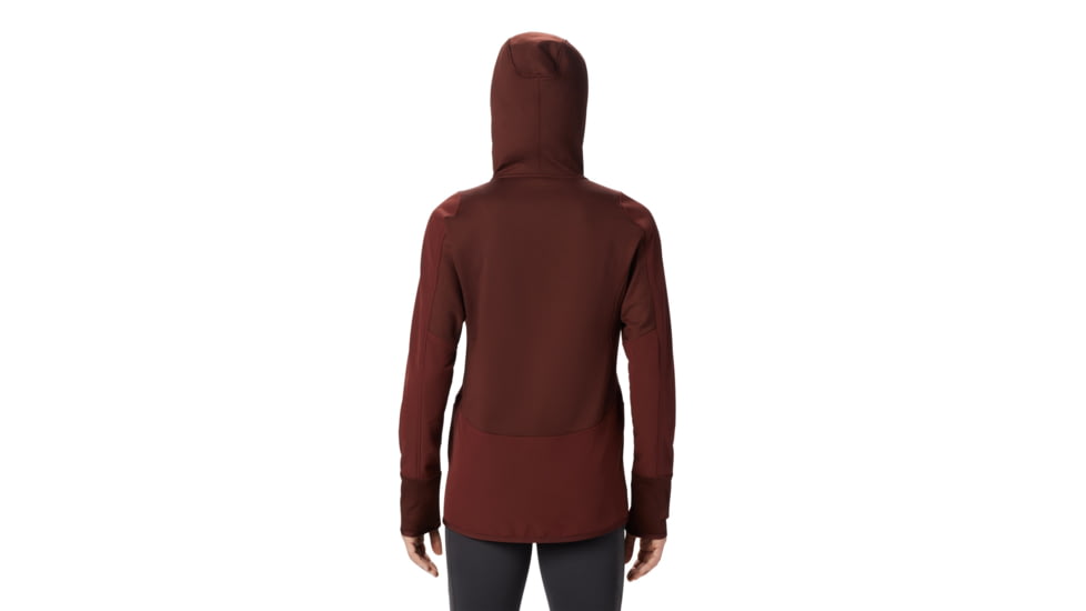 Mountain Hardwear Frostzone Hybrid 1/2 Zip Hoody - Women's, Small, Dark Umber, OL8023259-S