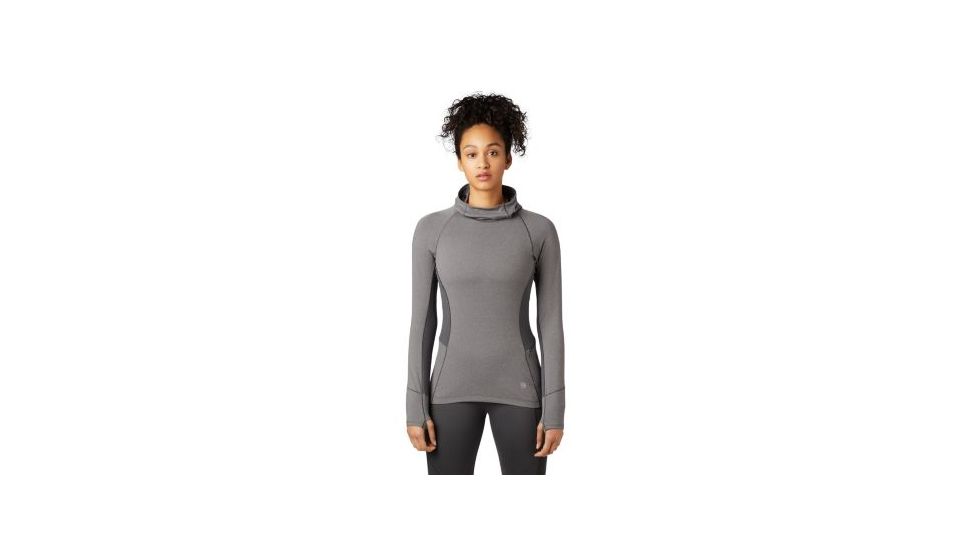 Mountain Hardwear Ghee Long Sleeve Hoody - Womens, Shark, Heather, Medium, 1851841011-M