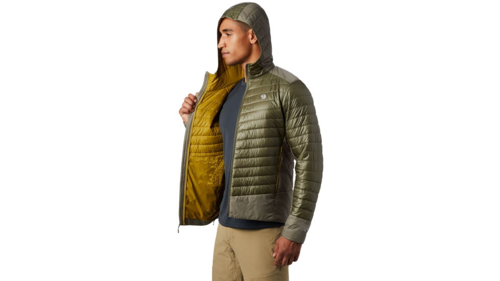 Mountain Hardwear Ghost Shadow Hoody - Mens, Light Army, Extra Large, 1879821333-XL