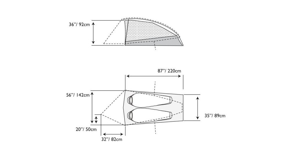 Mountain Hardwear Ghost UL 2 Tent, Grey Ice, O/S 1789611063-O/S
