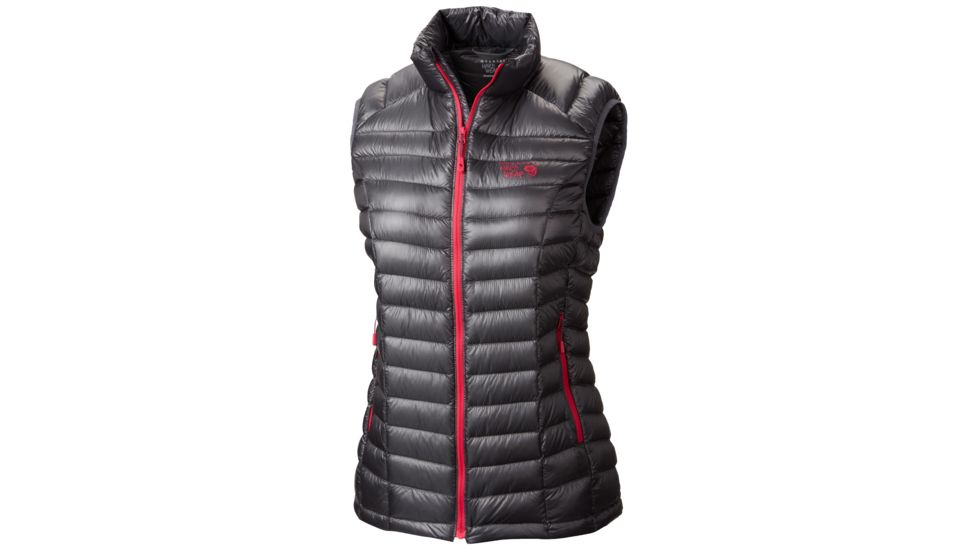 Mountain Hardwear Ghost Whisperer Down Vest - Womens-Graphite/Bright Rose-Small